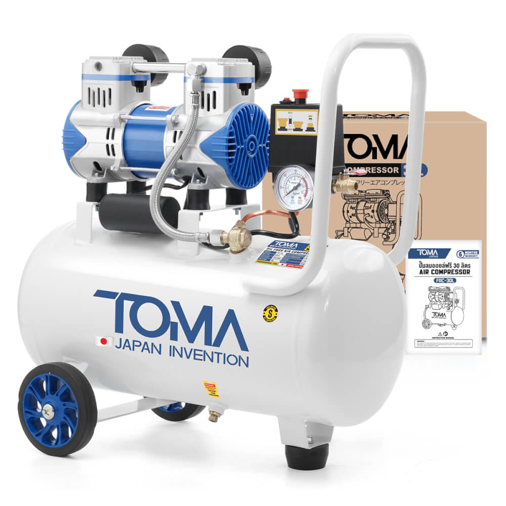 ปั๊มลม OIL FREE TOMA JAPAN รุ่น FAC-30L 30 ลิตร 850 วัตต์_7